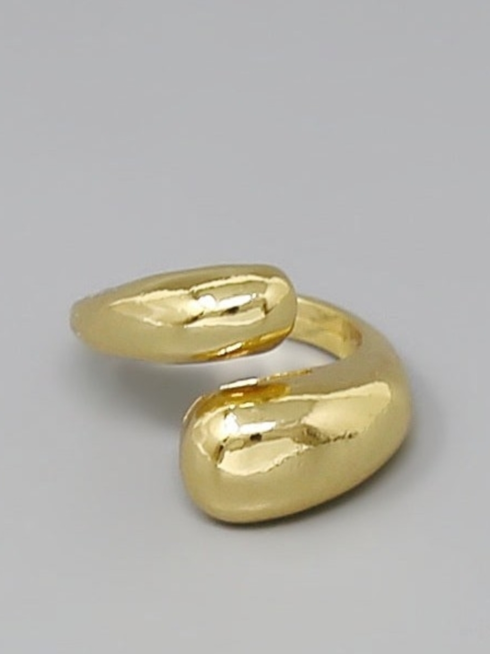 Polished Open-Ended Gold Tone Women's Ring